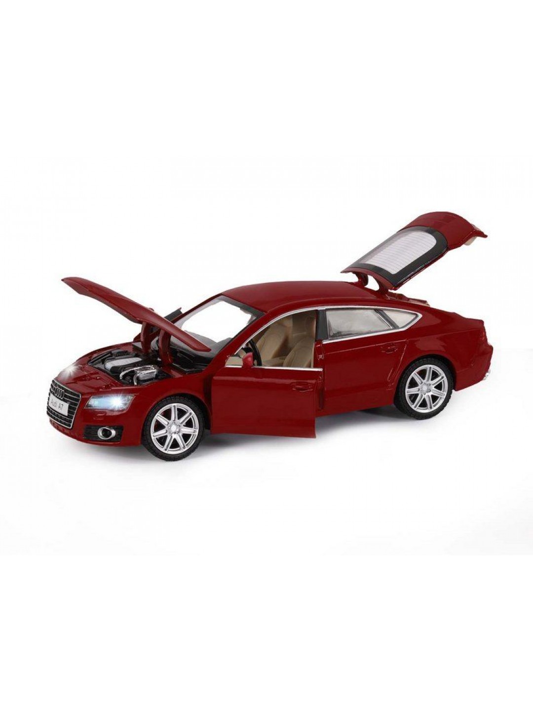 Машина "АВТОПАНОРАМА" Audi A7, красный, 1/24, свет, звук, в/к 24,5*12,5*10,5 см