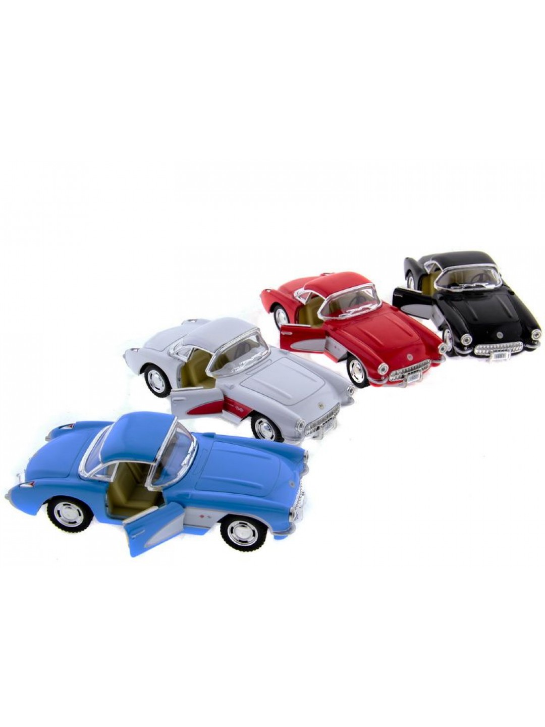 Машина Kinsmart "Chevrolet Corvette 1957" инерция (1/12шт.) 1:34 б/к