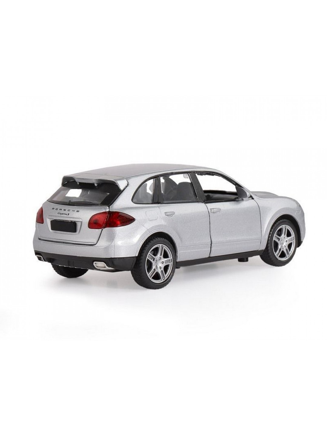 Машина "АВТОПАНОРАМА" Porsche Cayenne S, серебряный, 1/32, свет, звук, инерция, в/к 17,5*13,5*9 см