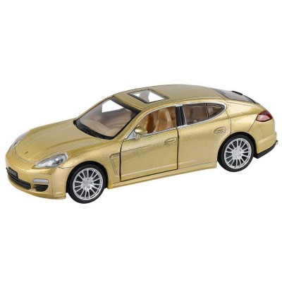 Машина "АВТОПАНОРАМА" Porsche Panamera S, золотой, 1/32, свет, звук, инерция, в/к 17,5*13,5*9 см