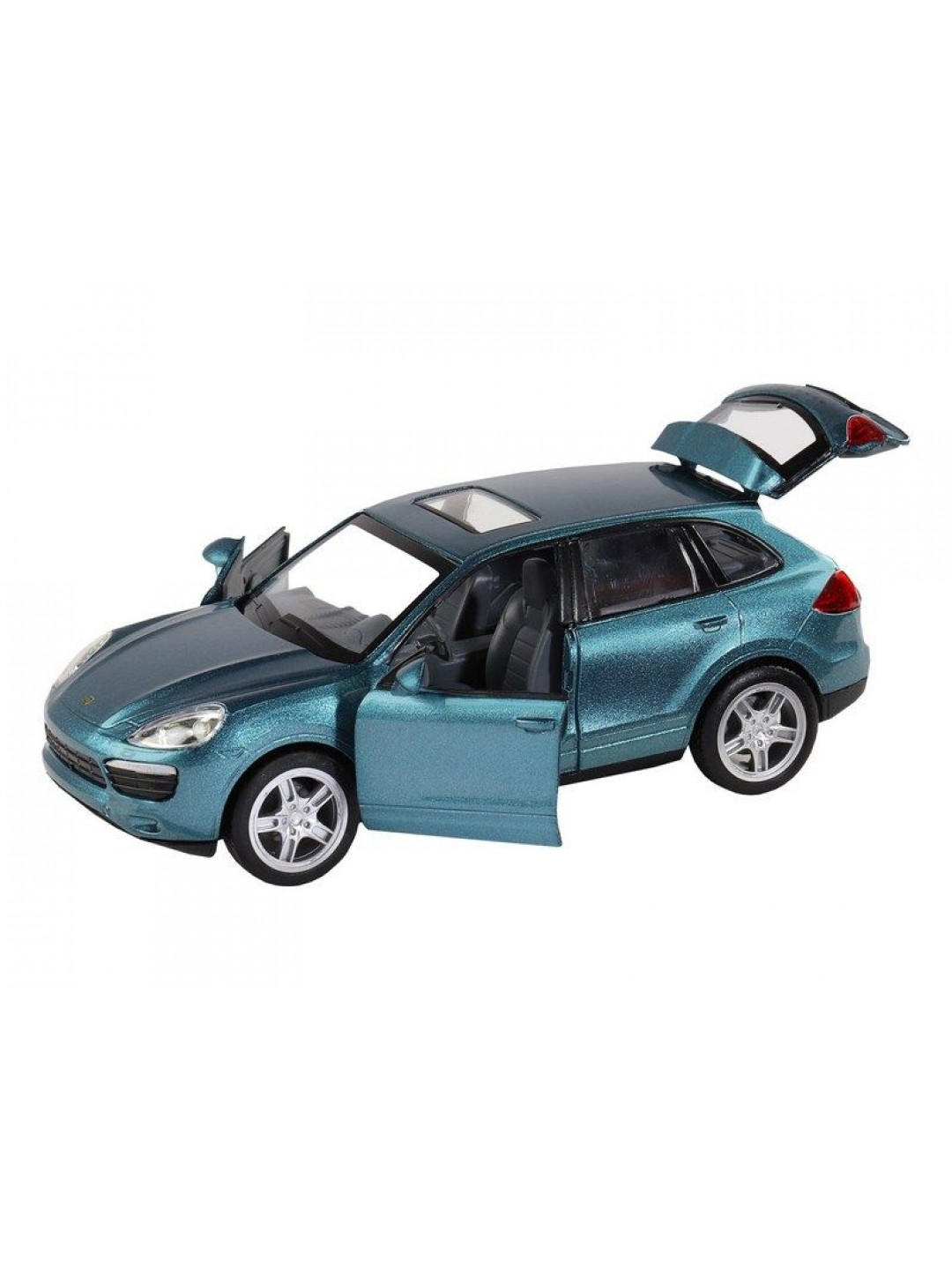 Машина "АВТОПАНОРАМА" Porsche Cayenne S, голубой, 1/32, свет, звук, инерция, в/к 17,5*13,5*9 см