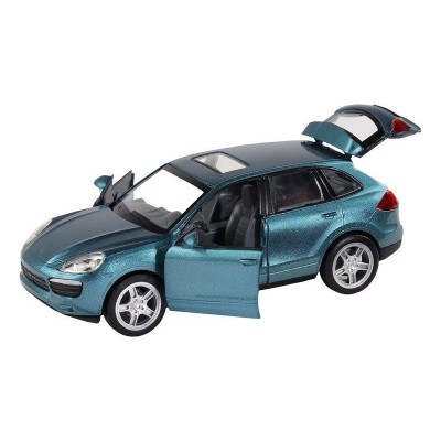 Машина "АВТОПАНОРАМА" Porsche Cayenne S, голубой, 1/32, свет, звук, инерция, в/к 17,5*13,5*9 см