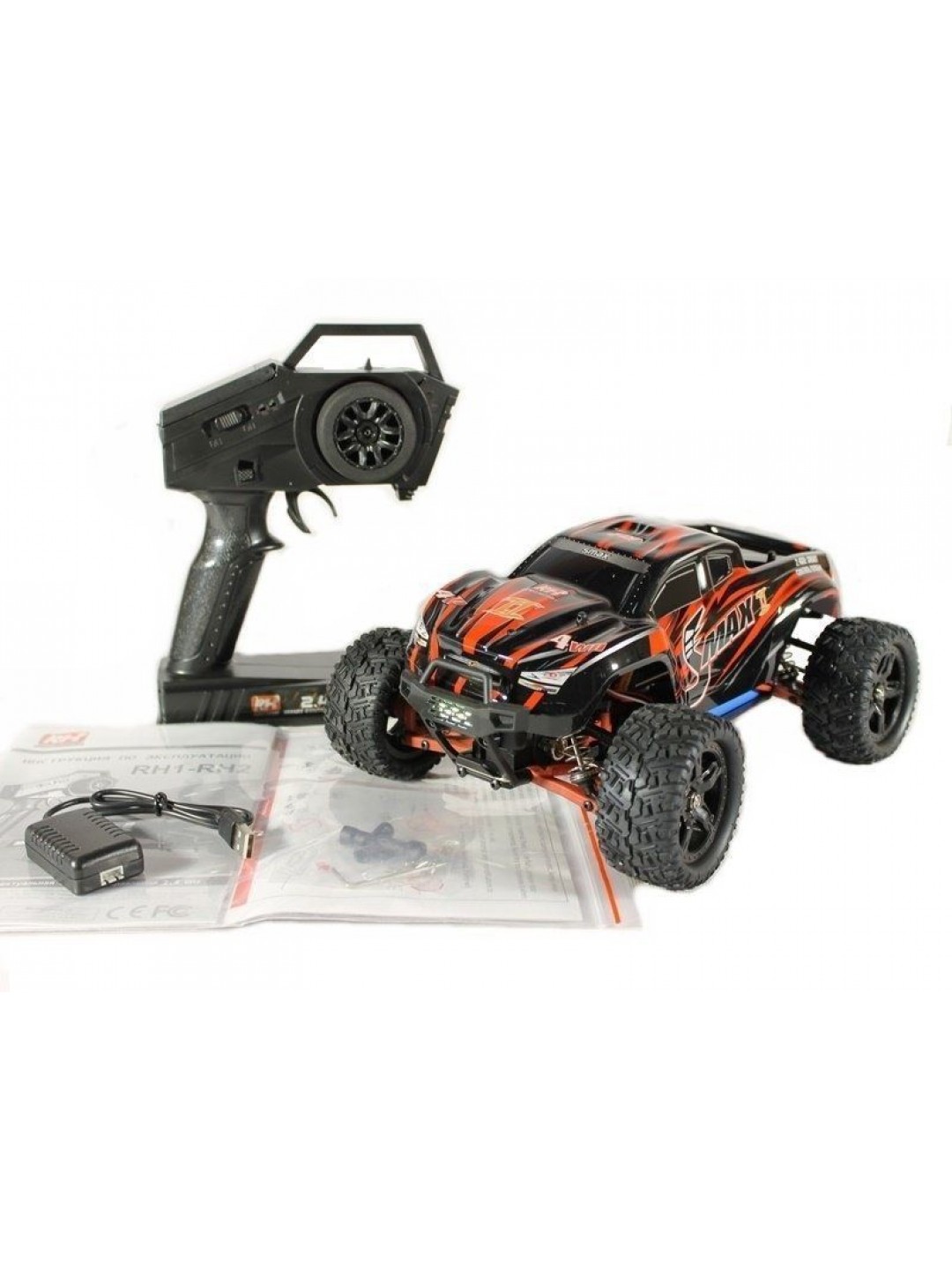 Радиоуправляемый монстр Remo Hobby SMAX UPGRADE V2.0 (красный) 4WD 2.4G 1/16 RTR