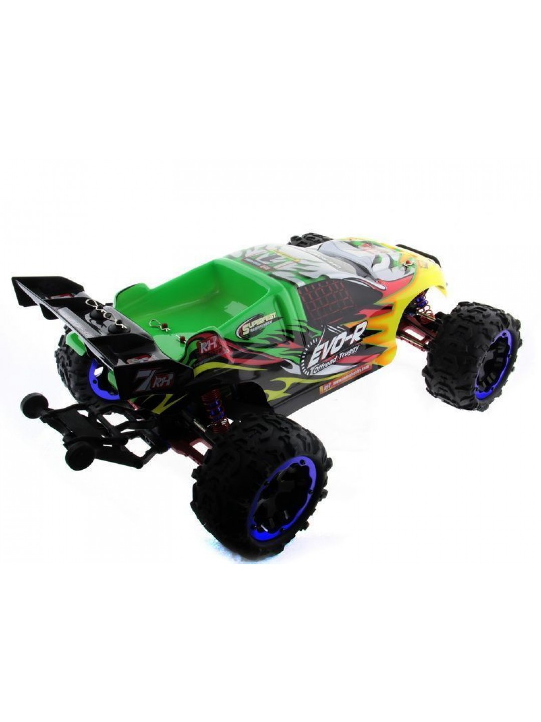 Радиоуправляемая трагги Remo Hobby EVO-R Brushless UPGRADE (зеленая) 4WD 2.4G 1/8 RTR