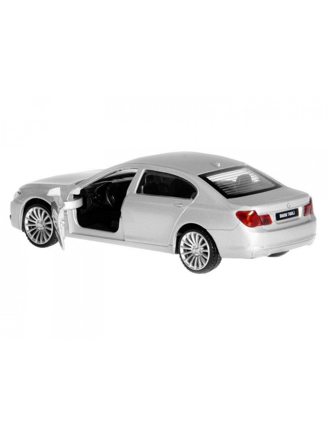 Машина "АВТОПАНОРАМА" BMW 760 LI, серебряный, 1/46, инерция, в/к 17,5*12,5*6,5 см