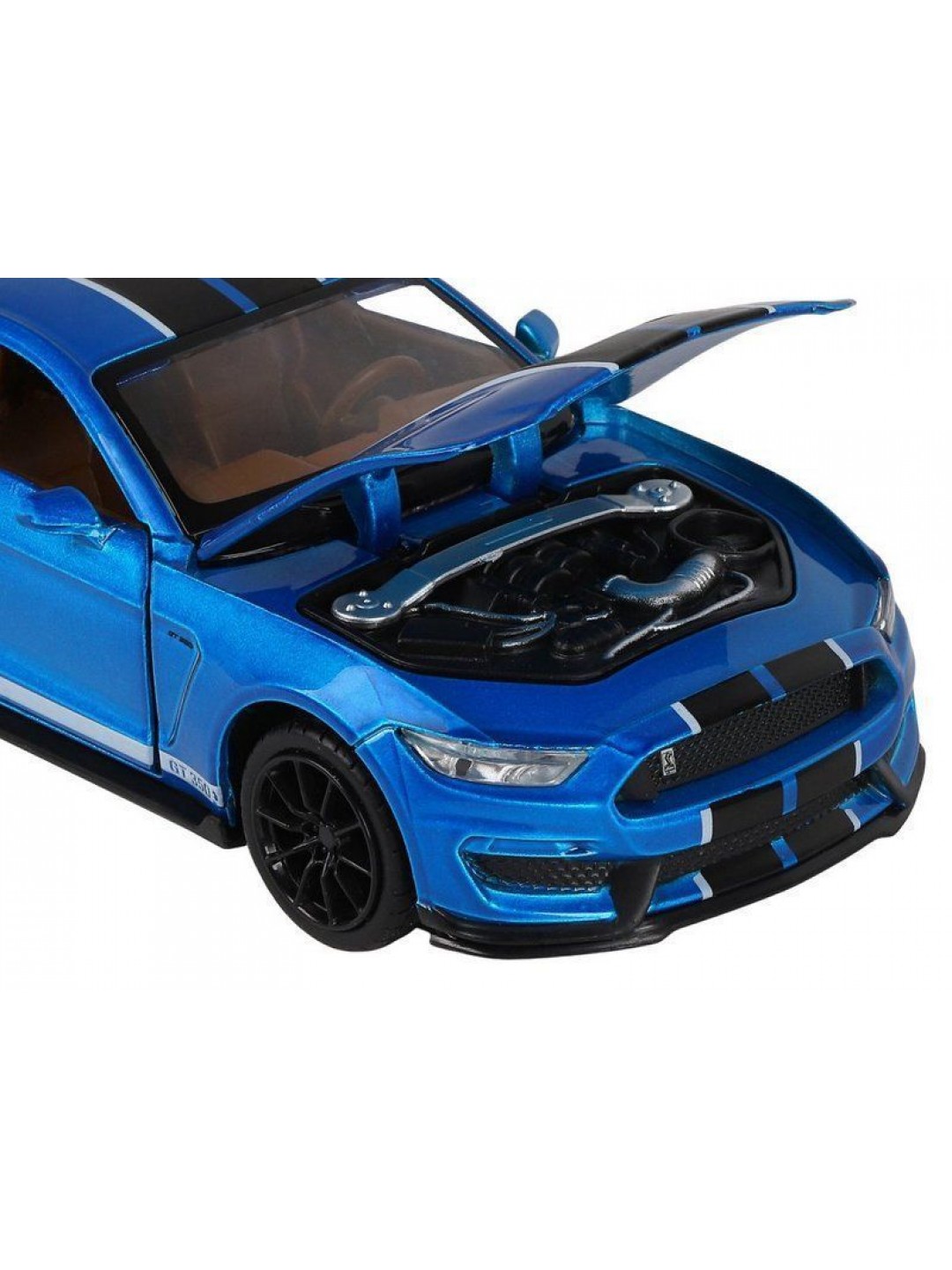 Машина "АВТОПАНОРАМА" Ford Shelby GT350, синий, 1/32, свет, звук, инерция, в/к 17,5*13,5*9 см