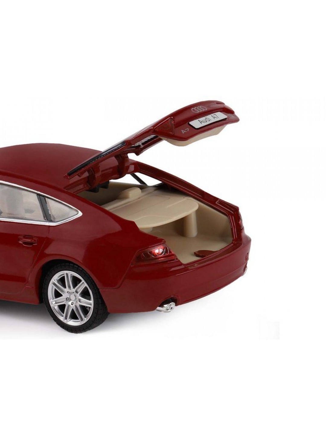 Машина "АВТОПАНОРАМА" Audi A7, красный, 1/24, свет, звук, в/к 24,5*12,5*10,5 см