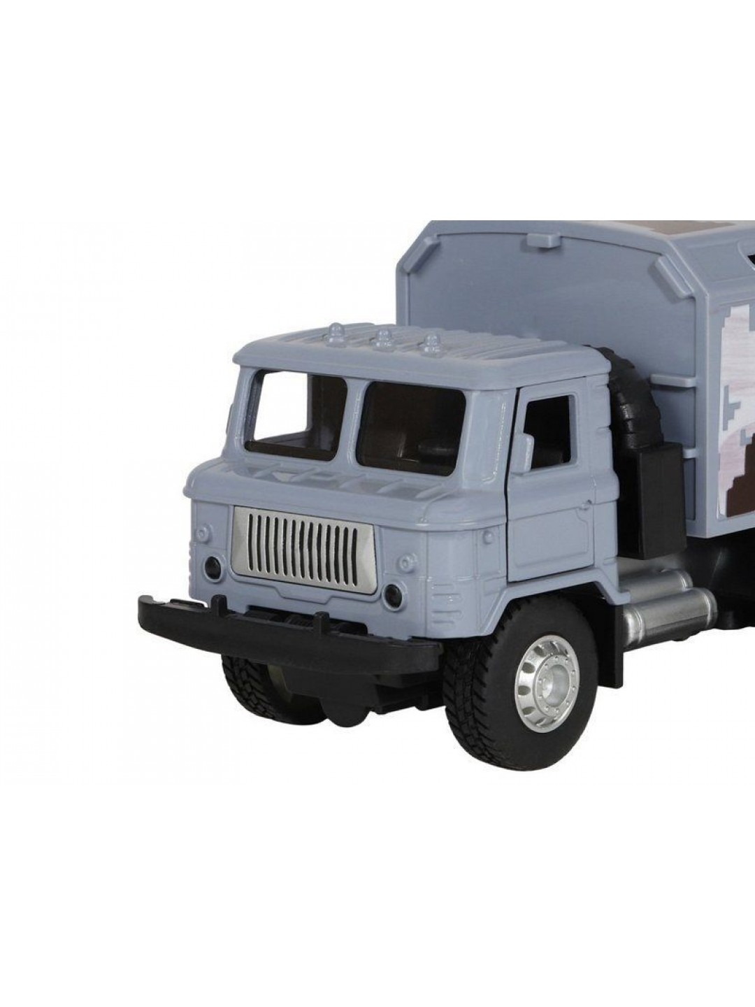 Машина "АВТОПАНОРАМА" "Грузовик", хаки серый, 1/32, свет, звук, инерция, в/к 24*8*10 см