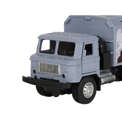 Машина "АВТОПАНОРАМА" "Грузовик", хаки серый, 1/32, свет, звук, инерция, в/к 24*8*10 см