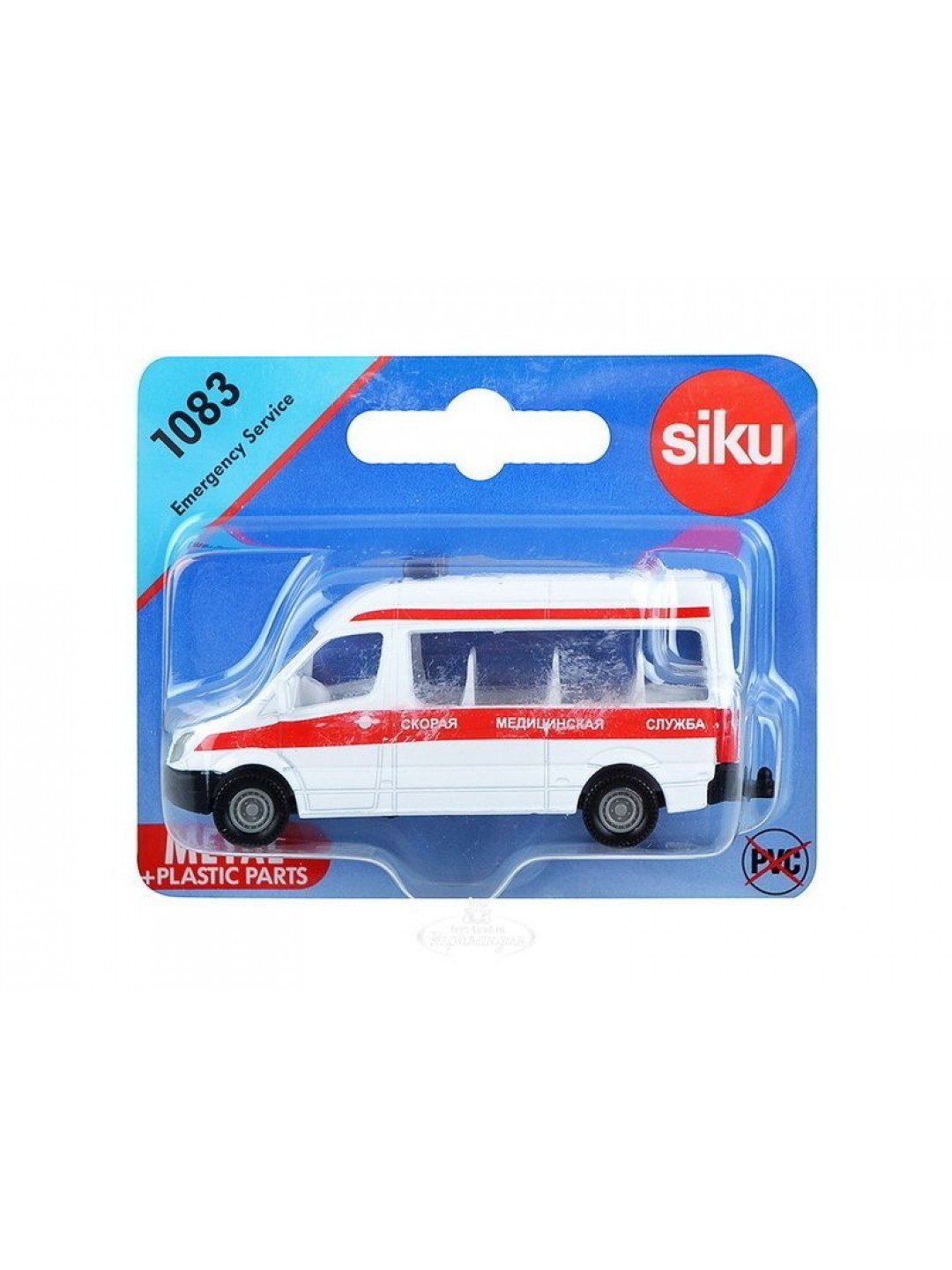 Микроавтобус Siku 1083RUS Скорая медицинская служба 1/50, белый