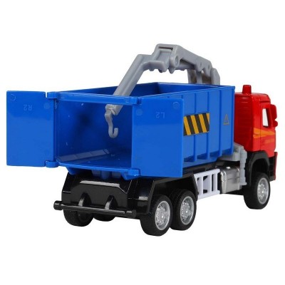 Машина "АВТОПАНОРАМА" VOLVO FM "Мусоровоз", синий, 1/72, инерция, в/к 17,5*13*6,5 см