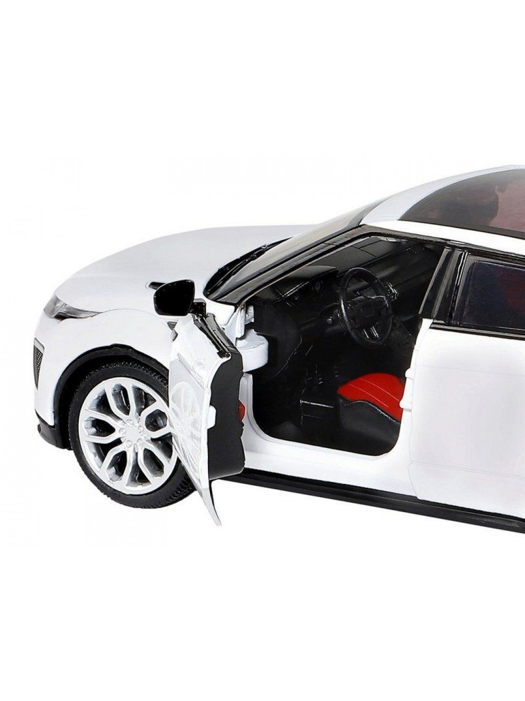 Машина "АВТОПАНОРАМА" Range Rover Evoque, белый, 1/32, свет, звук, инерция, в/к 17,5*13,5*9 см