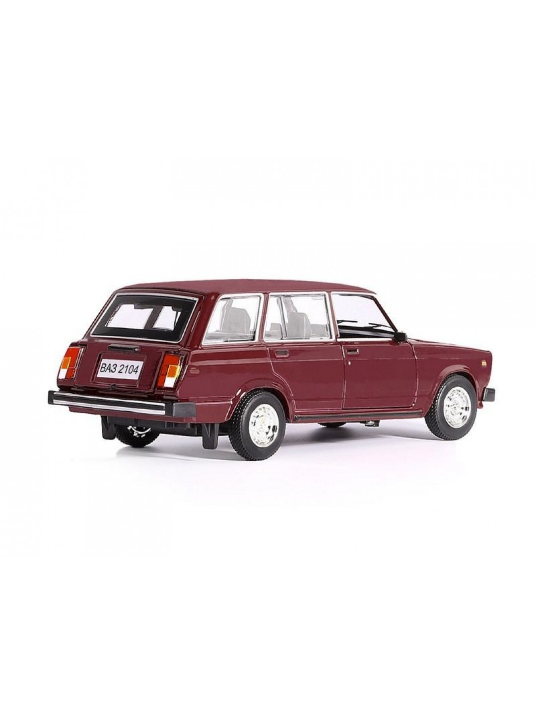 Машина "АВТОПАНОРАМА" ВАЗ 2104, 1/24, бордовый, инерция, в/к  24,5*12,5*10,5 см