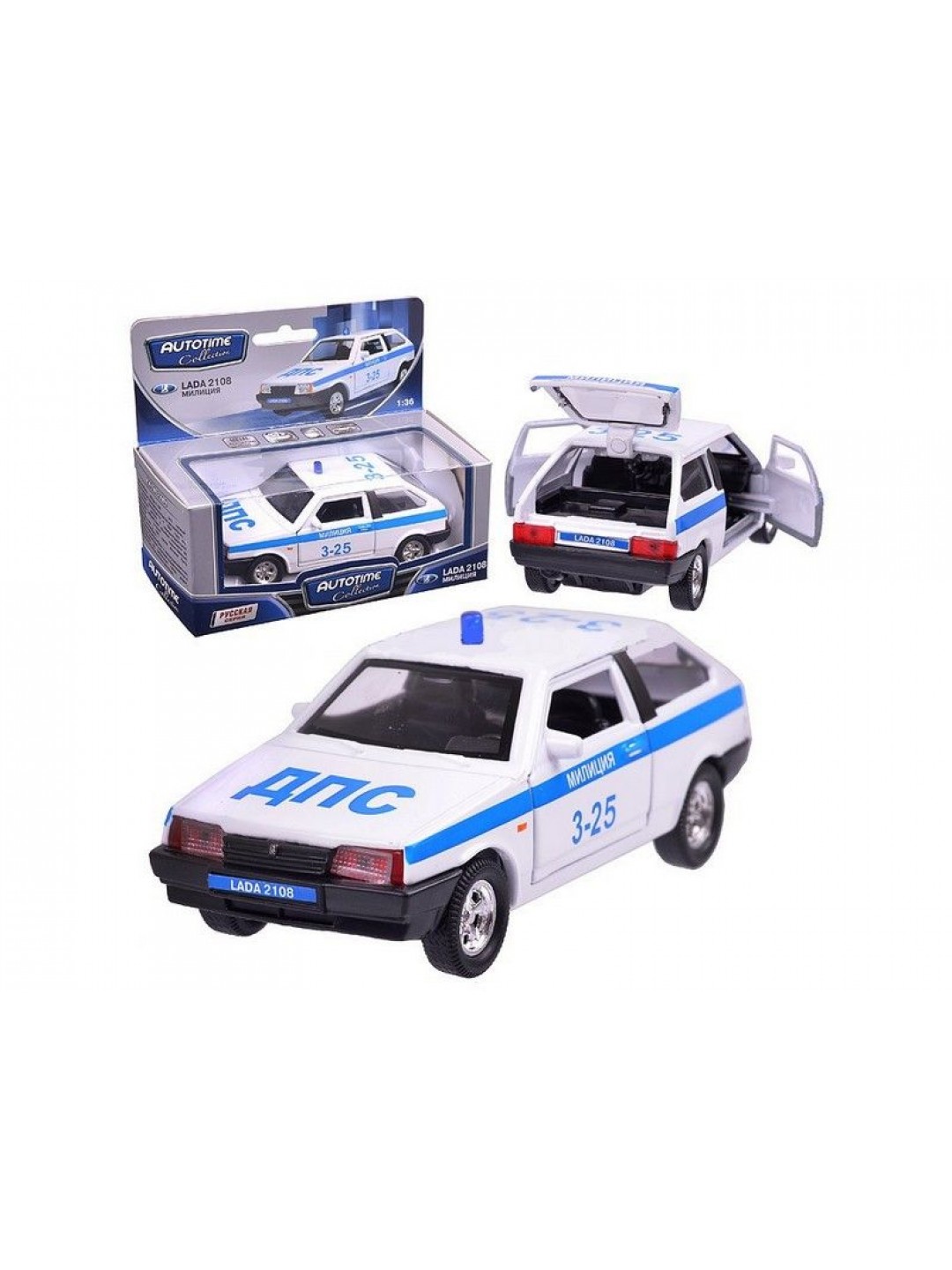 Машина Autotime "LADA 2108" милиция 1:36