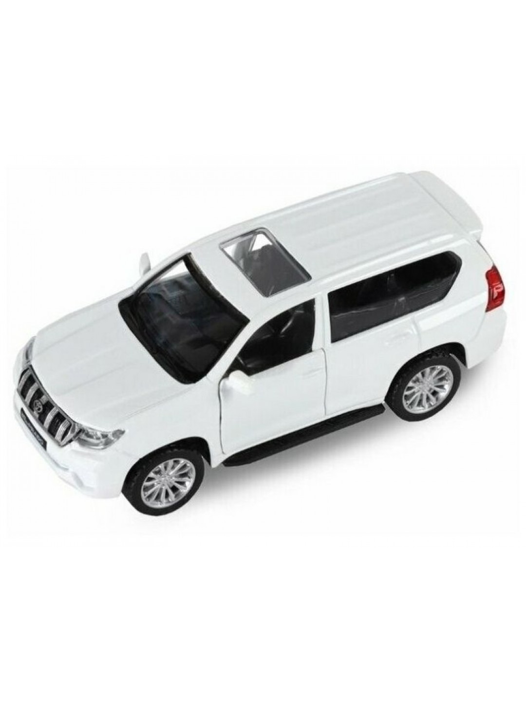 Машина "АВТОПАНОРАМА" Land Cruiser Prado, белый, 1/42, инерция, откр. двери, в/к 17,5*12,5*6,5 см