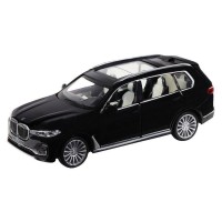Машина "АВТОПАНОРАМА" BMW X7, черный, 1/32, свет, звук, инерция, в/к 17,5*13,5*9 см