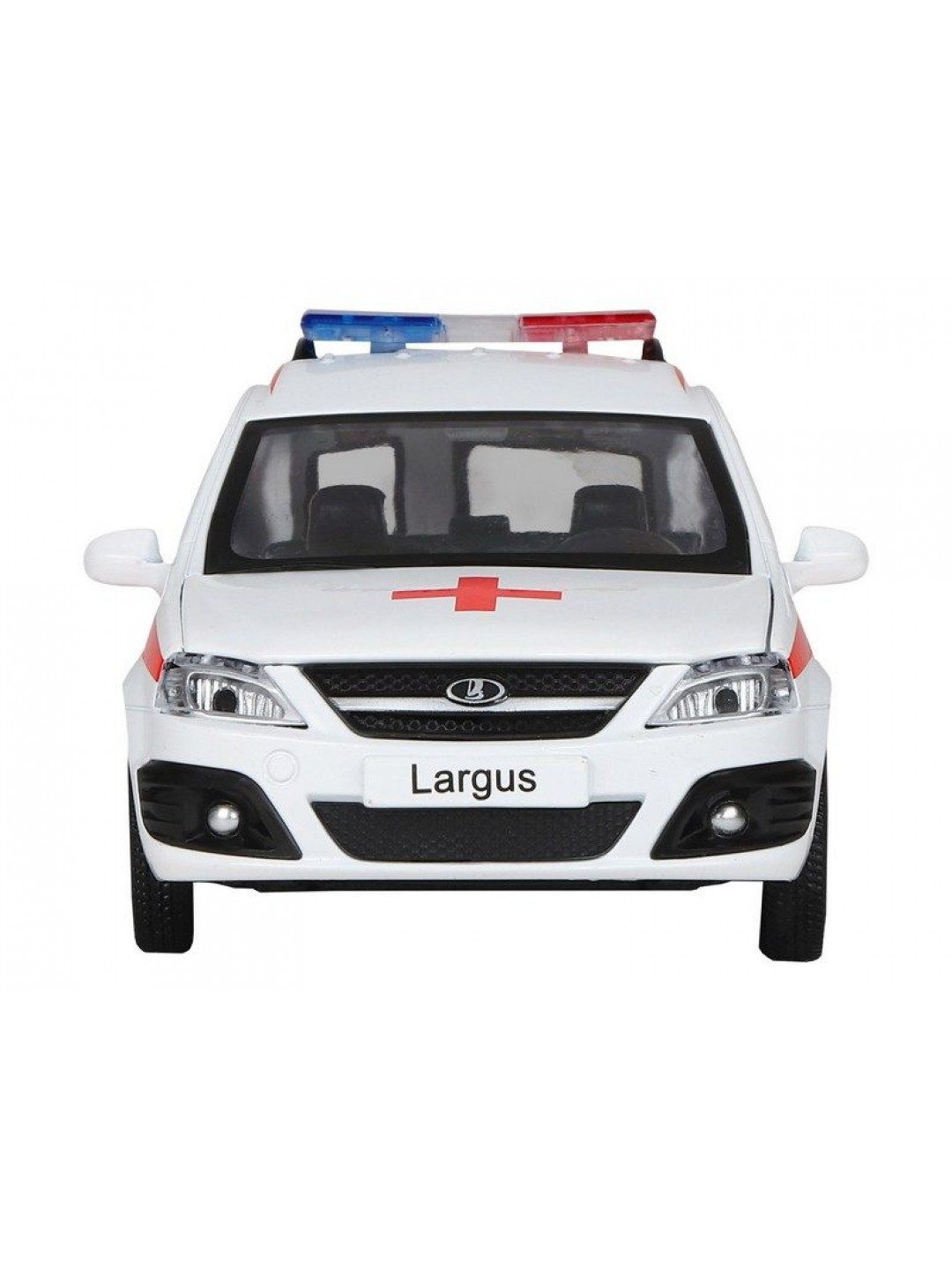 Машина "АВТОПАНОРАМА" LADA LARGUS "Скорая помощь", 1/24, свет, звук, инерция, в/к 24,5*12,5*10,5 см