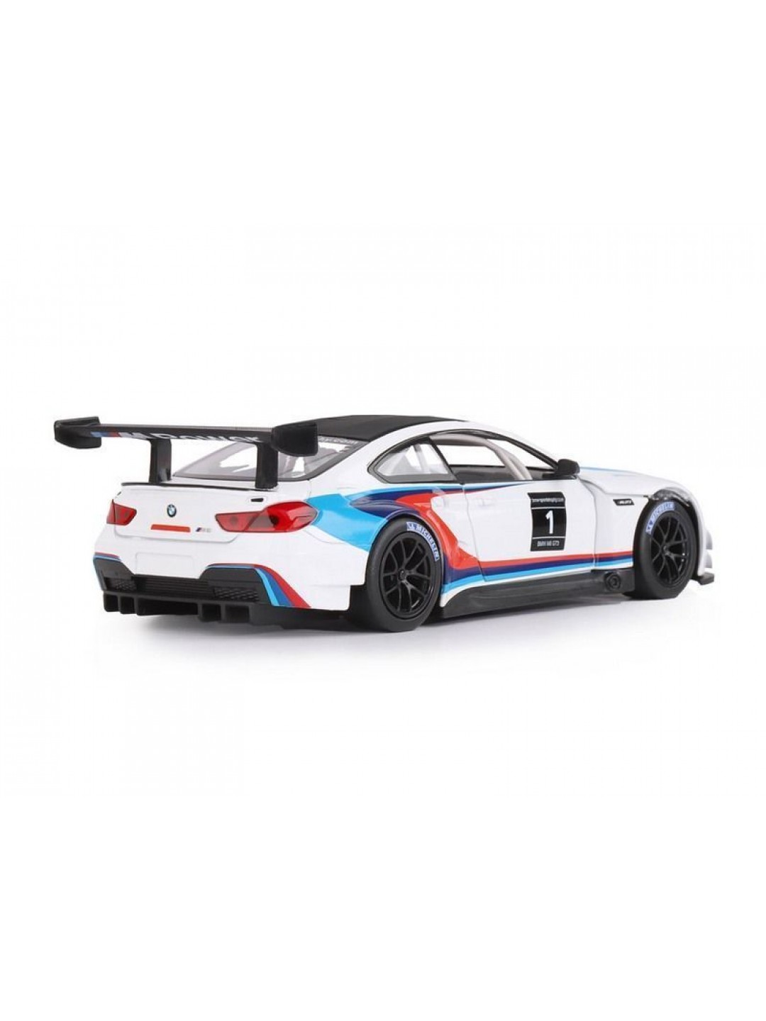 Машина "АВТОПАНОРАМА" BMW M6 GT3, белый, 1/24, свет, звук, в/к 24,5*12,5*10,5 см