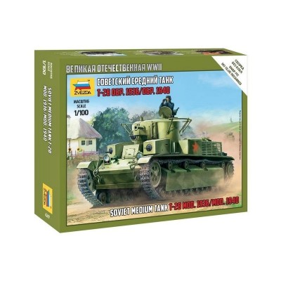 Сборная модель ZVEZDA Советский легкий танк Т-28, 1/100