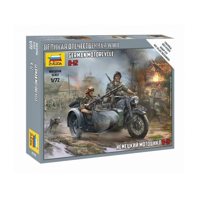 Сборные солдатики ZVEZDA Немецкий мотоцикл R-12, 1/72