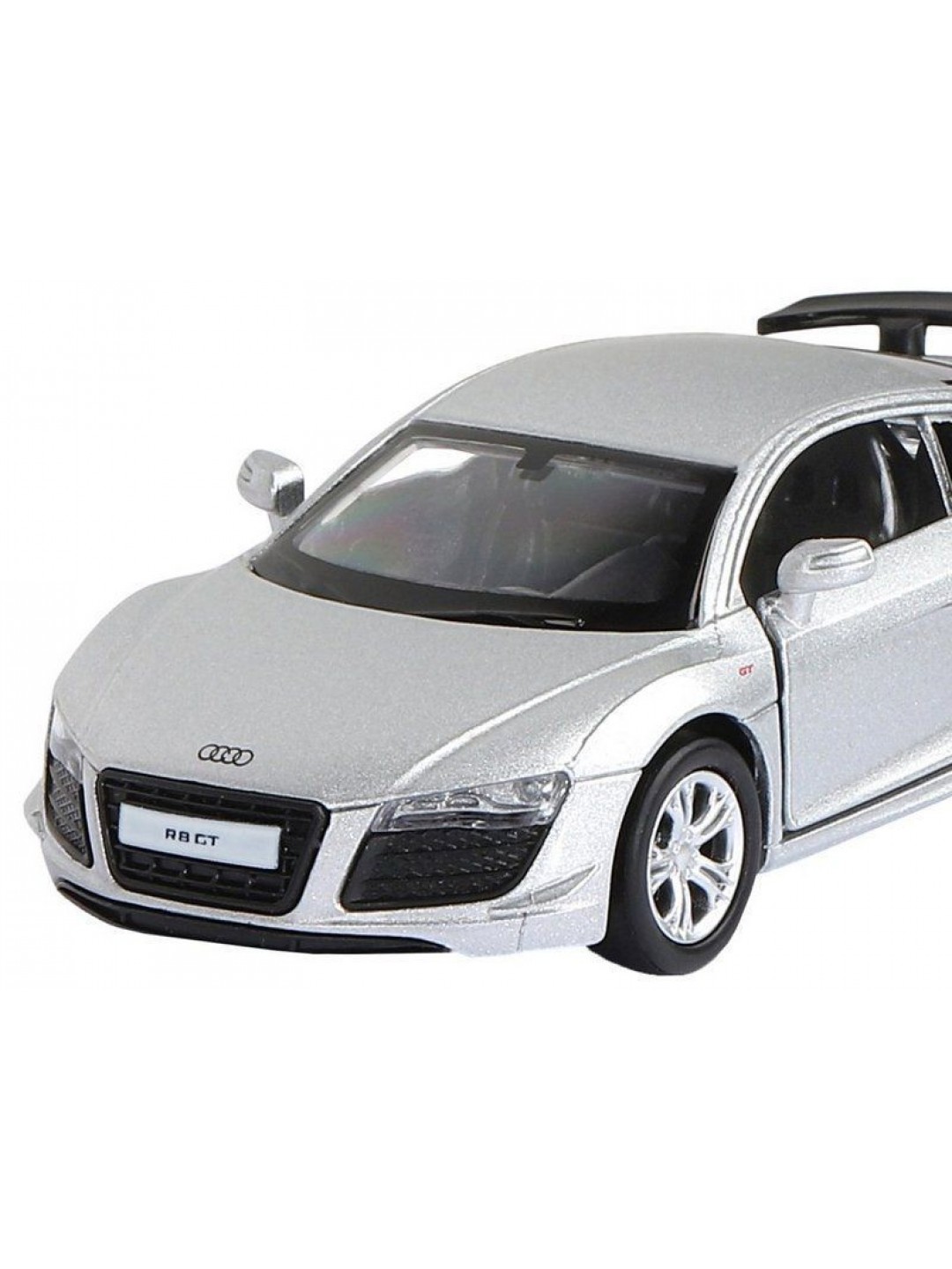 Машина "АВТОПАНОРАМА" Audi R8 GT, серебро, 1/43, инерция, в/к 17,5*12,5*6,5 см