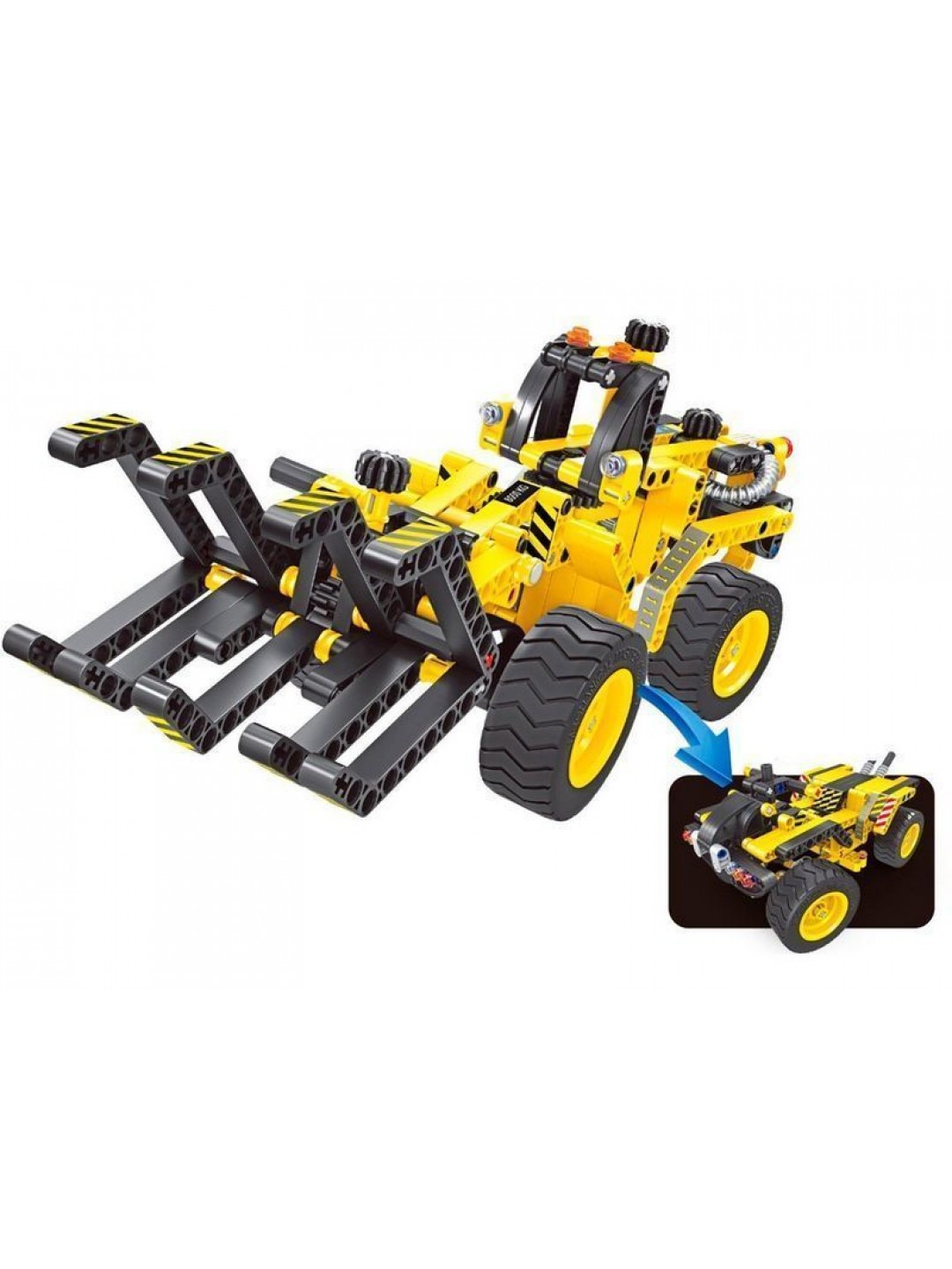 Конструктор Qihui Mechanical Master 2 в 1 Трактор и Багги (301 деталь)