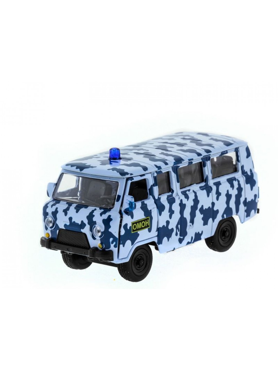 Машина "АВТОПАНОРАМА" инерц. УАЗ-452 (ОМОН) 1/50, в/к 12*7*5,5 см