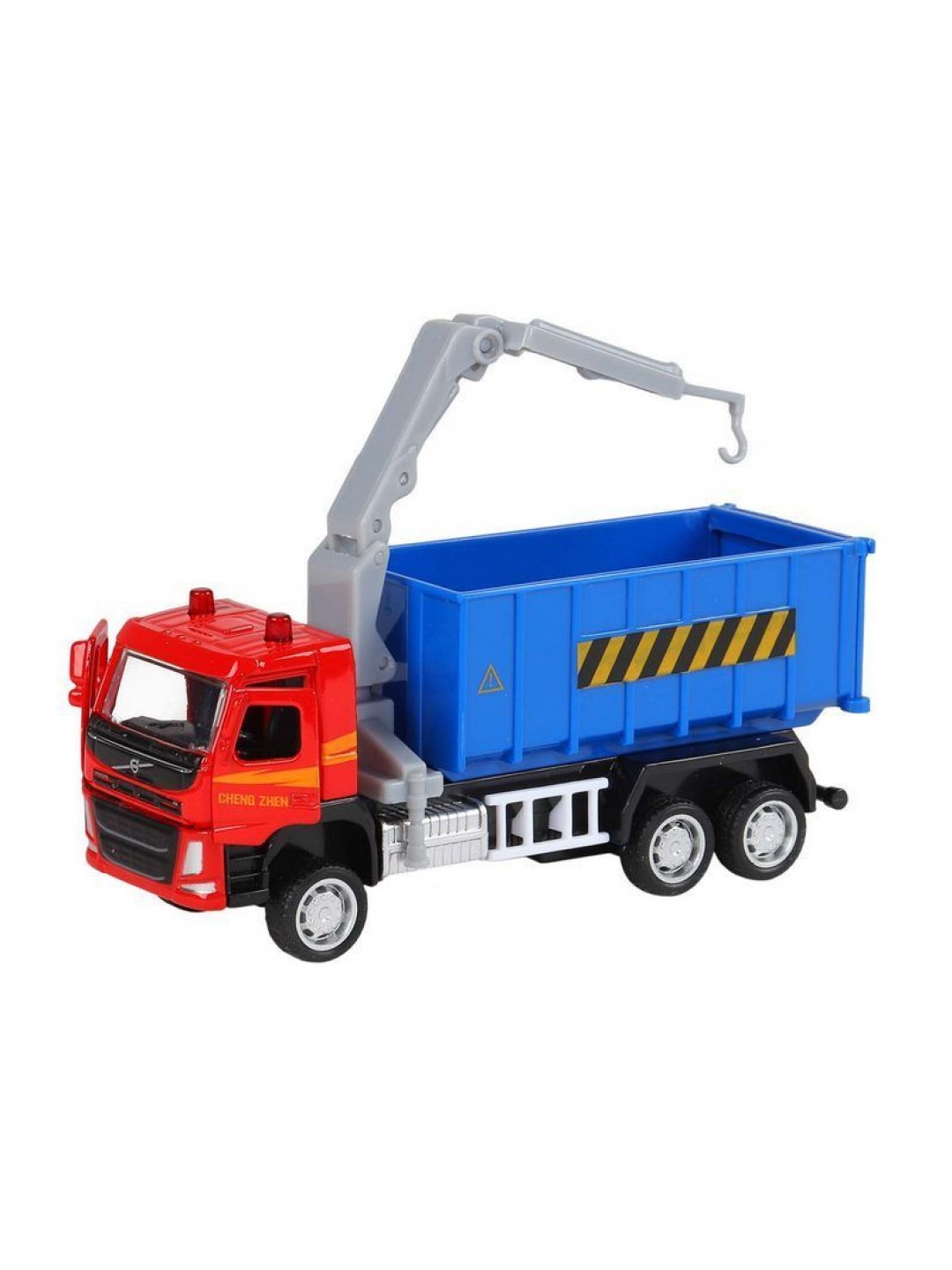 Машина "АВТОПАНОРАМА" VOLVO FM "Мусоровоз", синий, 1/72, инерция, в/к 17,5*13*6,5 см