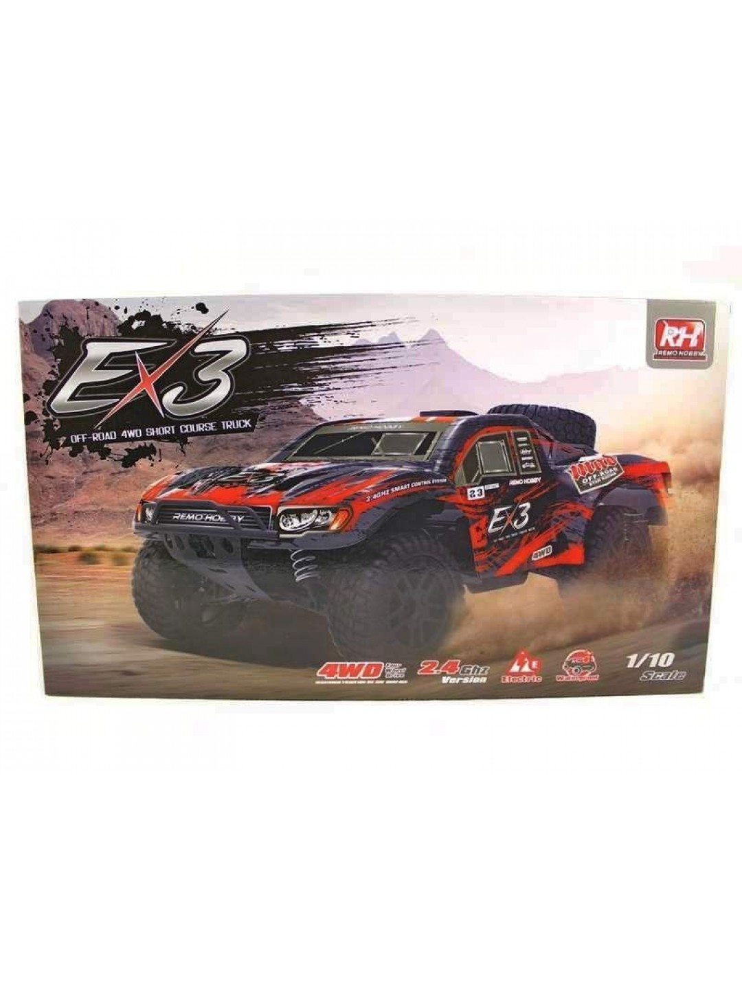 Радиоуправляемый шорт-корс Remo Hobby EX3 UPGRADE (синий) 4WD 2.4G 1/10 RTR