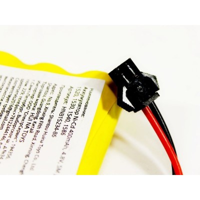Аккумулятор Ni-Cd 400mAh, 4.8V, SM для Huina 1520, 1530, 1540, 1586