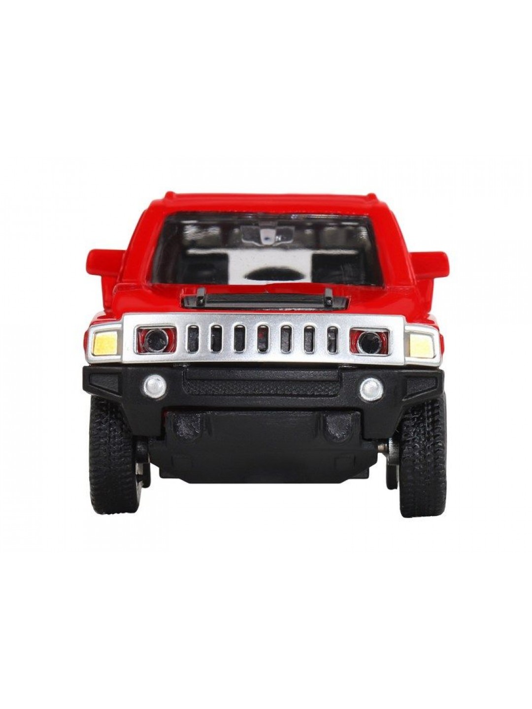 Машина "АВТОПАНОРАМА" Hummer H3, красный, 1/43, инерция, в/к 17,5*12,5*6,5 см