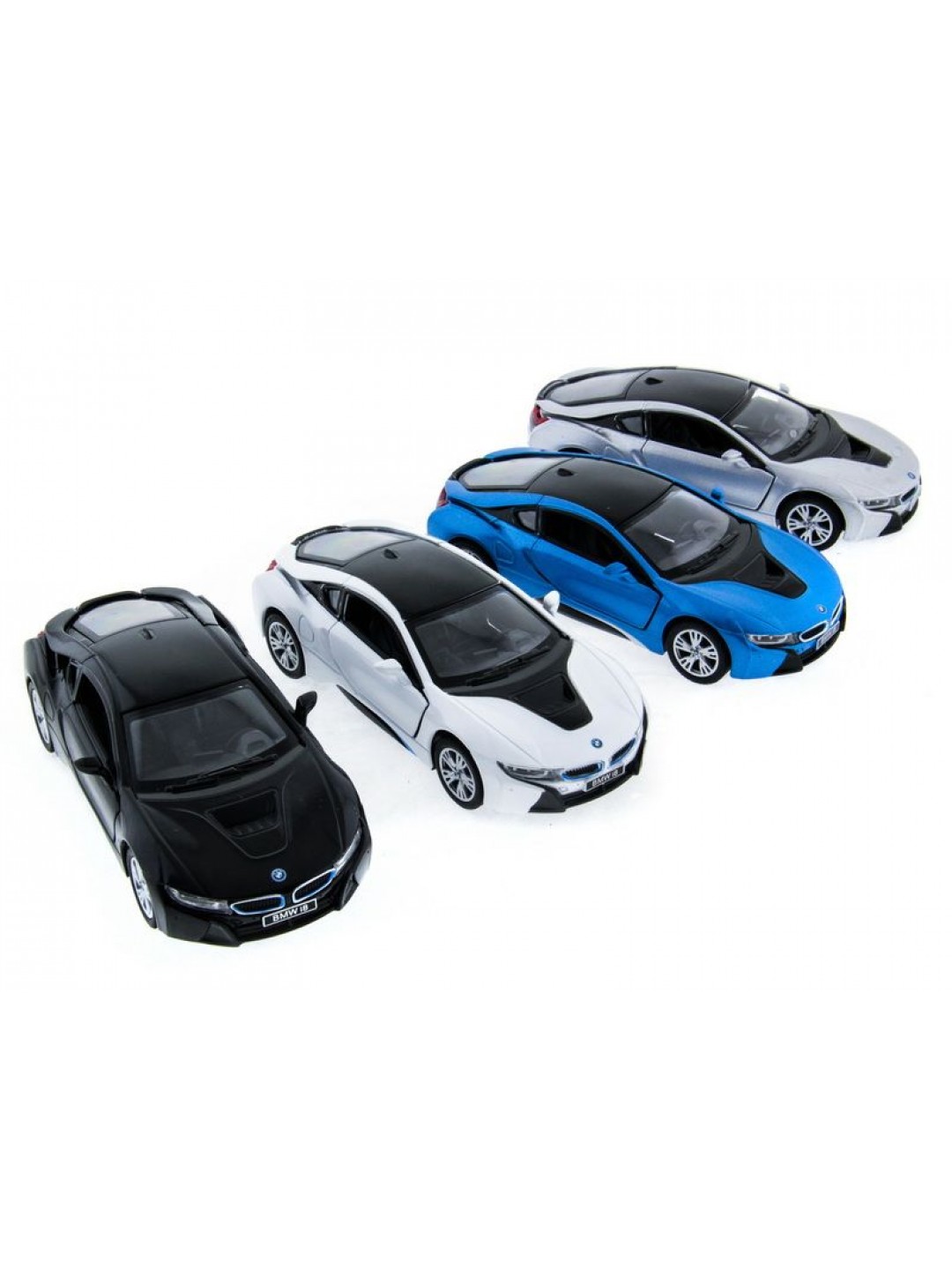 Машина Kinsmart BMW i8 инерция (1/12шт.) 1:36 б/к