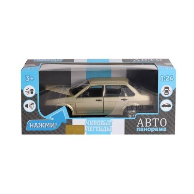 Машина "АВТОПАНОРАМА" ВАЗ 21099, золотой, 1/22, инерция, 24,5*12,5*10,5 см
