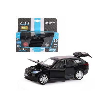 Машина "АВТОПАНОРАМА" Range Rover Velar, черный, 1/32, свет, звук, инерция, в/к 17,5*12,5*6,5