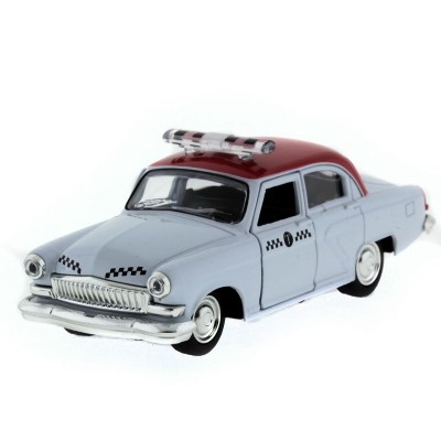 Машина "АВТОПАНОРАМА" инерц.ГАЗ-21 (такси) 1/43, в/к 14*7*5,5 см