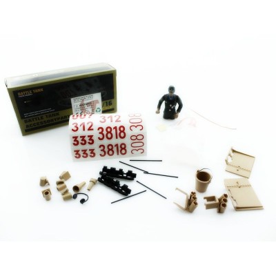 Набор наклеек и аксессуаров для танка Tiger 1 (ранняя версия, пластиковое шасси), неокрашен