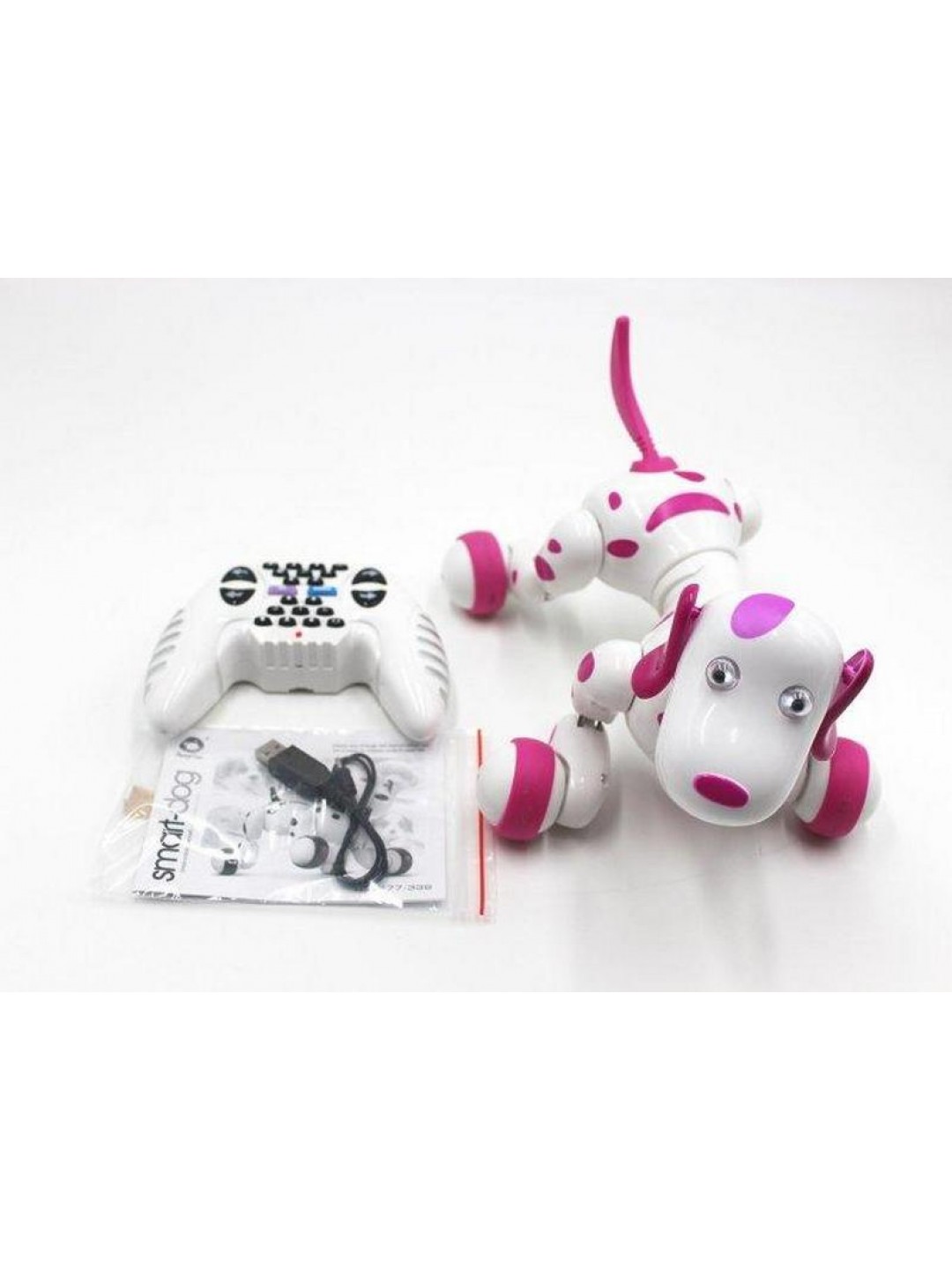 Радиоуправляемая робот-собака HappyCow Smart Dog 2.4G (розовая)