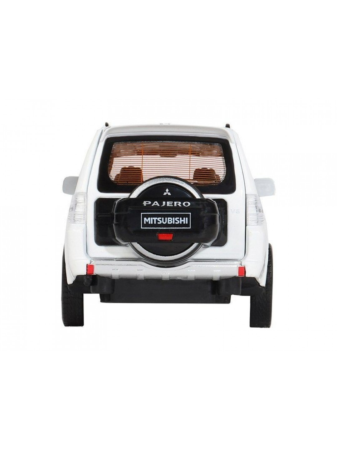 Машина "АВТОПАНОРАМА" Mitsubishi Pajero 4WD Tubro, белый, 1/33, свет, звук, в/к 17,5*13,5*9 см