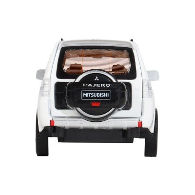 Машина "АВТОПАНОРАМА" Mitsubishi Pajero 4WD Tubro, белый, 1/33, свет, звук, в/к 17,5*13,5*9 см