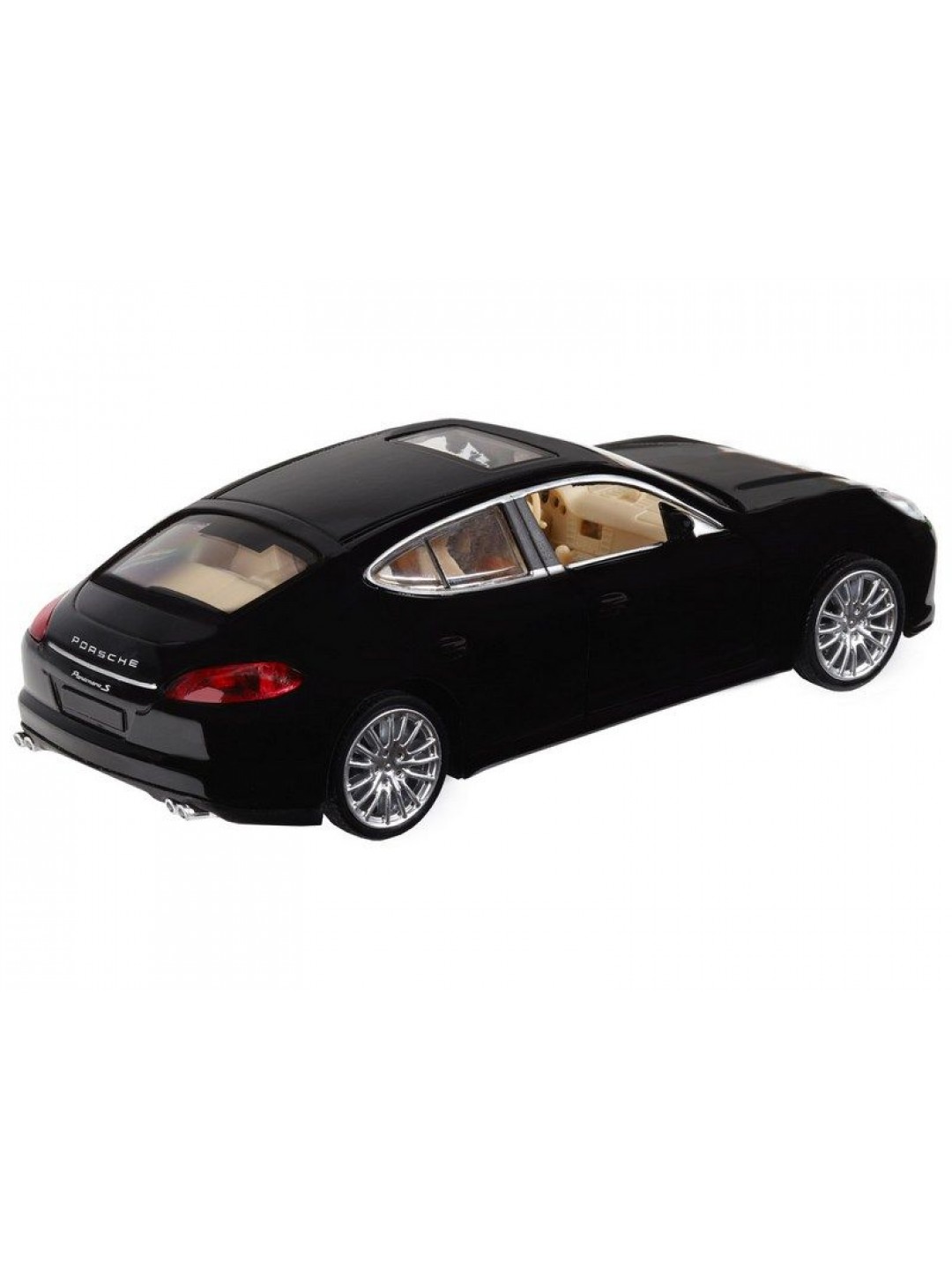 Машина "АВТОПАНОРАМА" Porsche Panamera S, черный, 1/32, свет, звук, инерция, в/к 17,5*13,5*9 см