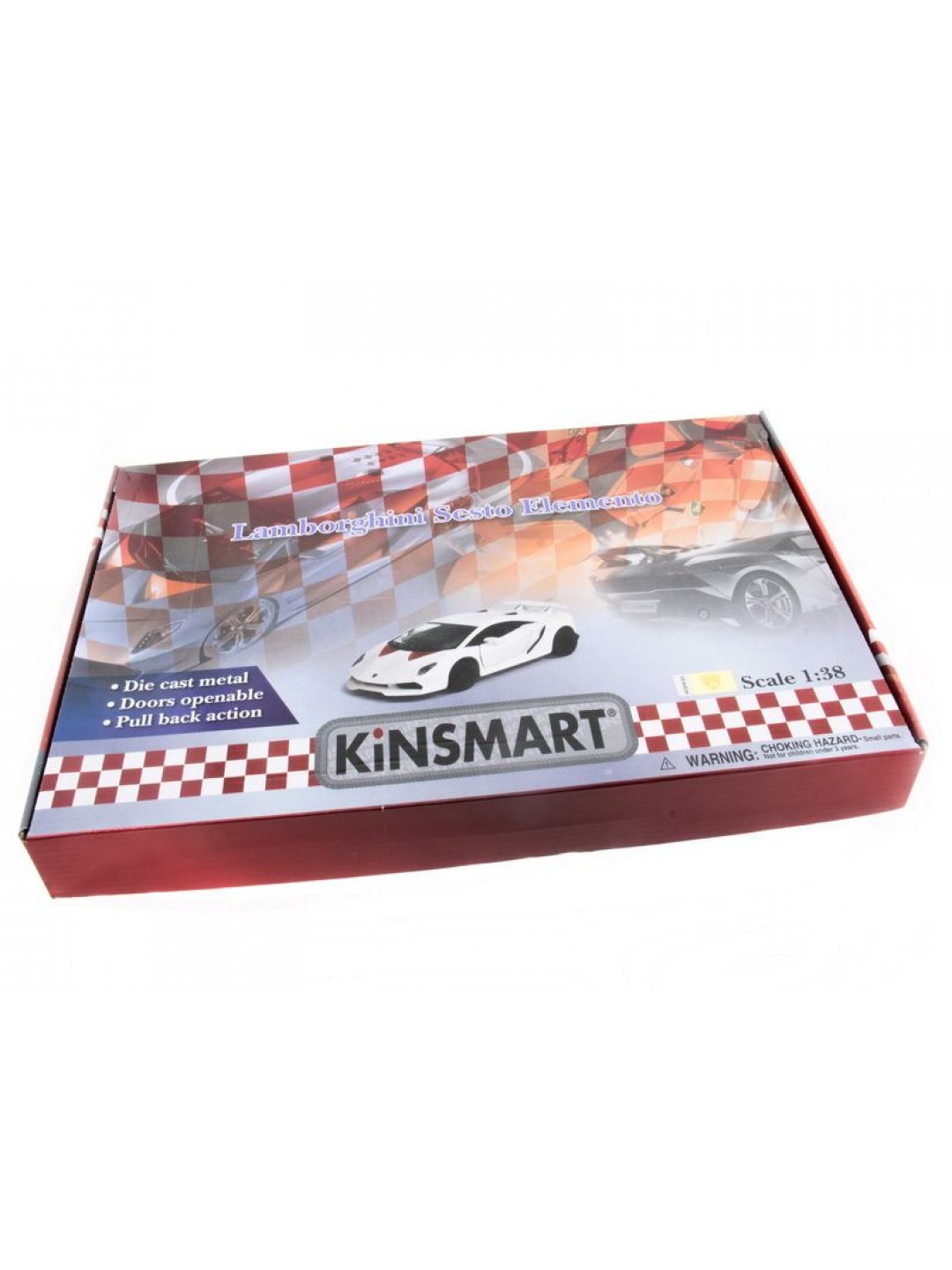 Машина Kinsmart 1:40 Lamborghini Sesto Elemento инерция (1/12шт) б/к