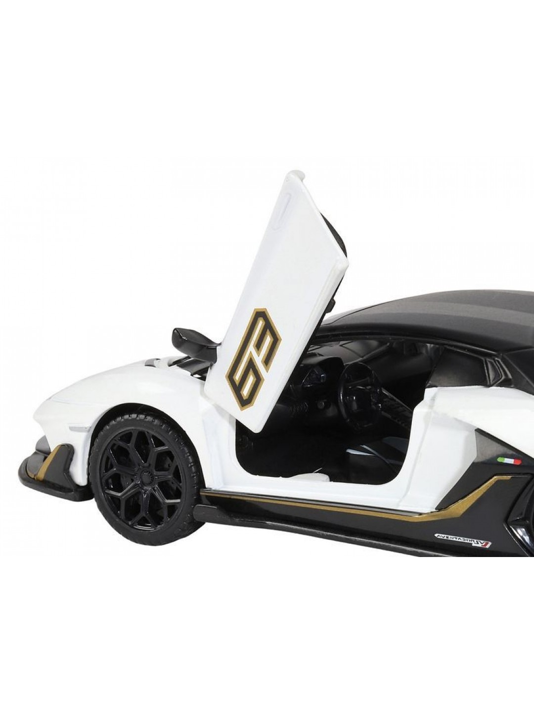 Машина "АВТОПАНОРАМА" Lamborghini SVJ, белый, 1/32, свет, звук, инерция, в/к 17,5*12,5*6,5 см