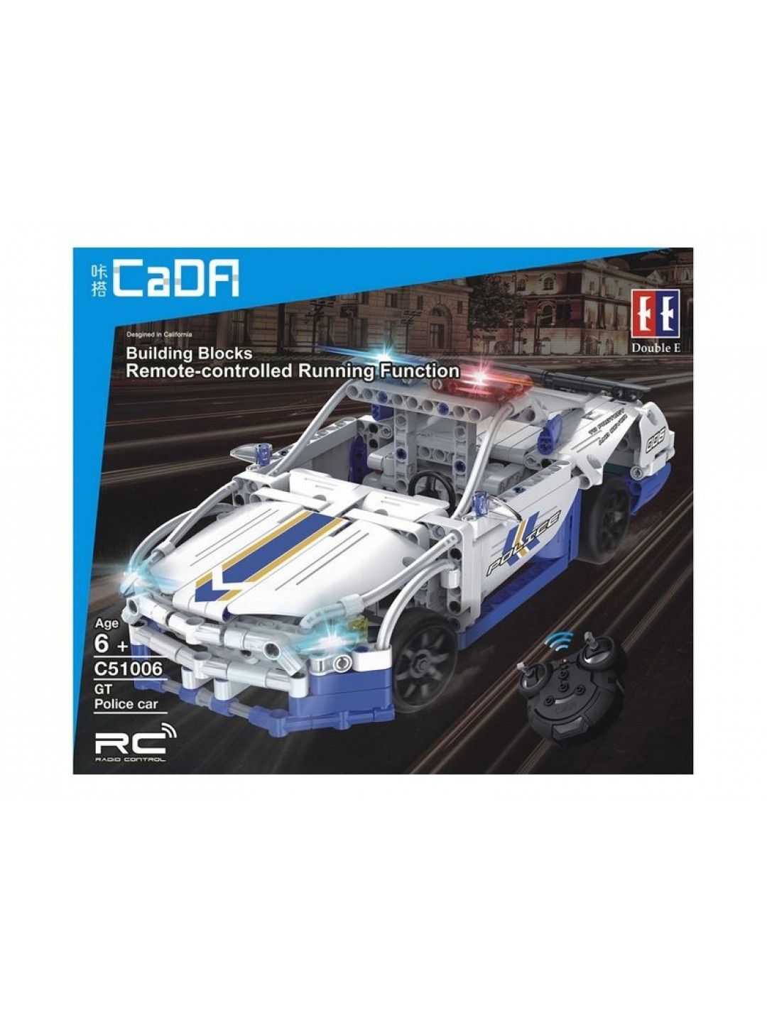 Р/У конструктор CaDA Technic полицейская машина (430 деталей)