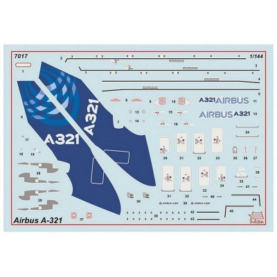 Сборная модель ZVEZDA Пассажирский авиалайнер Аэробус А-321, 1/144