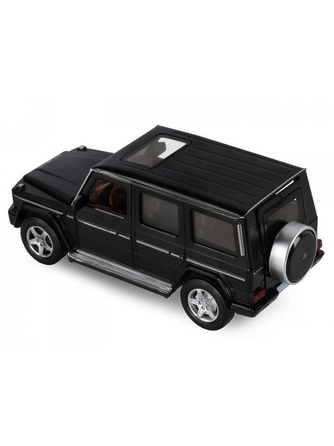 Машина "АВТОПАНОРАМА" Mercedes-Benz G350d, черный, 1/32, свет, звук, инерция, в/к 18*9*13,5 см