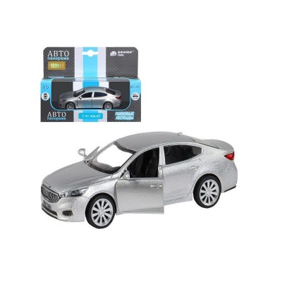 Машина "АВТОПАНОРАМА" KIA K7, серебряный, 1/41, инерция, в/к 17,5*12,5*6,5 см