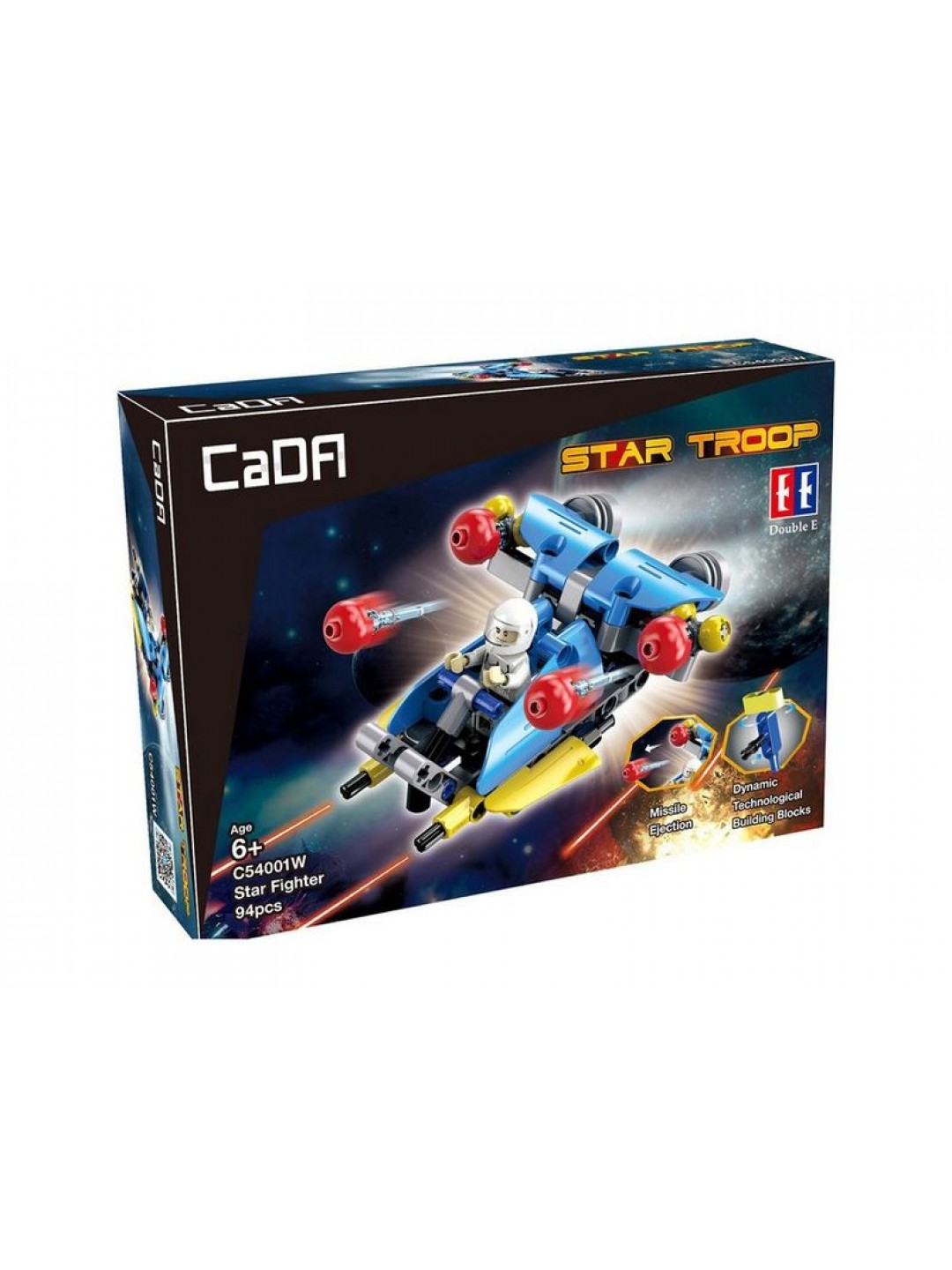 Конструктор CaDA Technic звездный отряд, соберите звездный корабль с C54002W+03W+04W (94 детали)