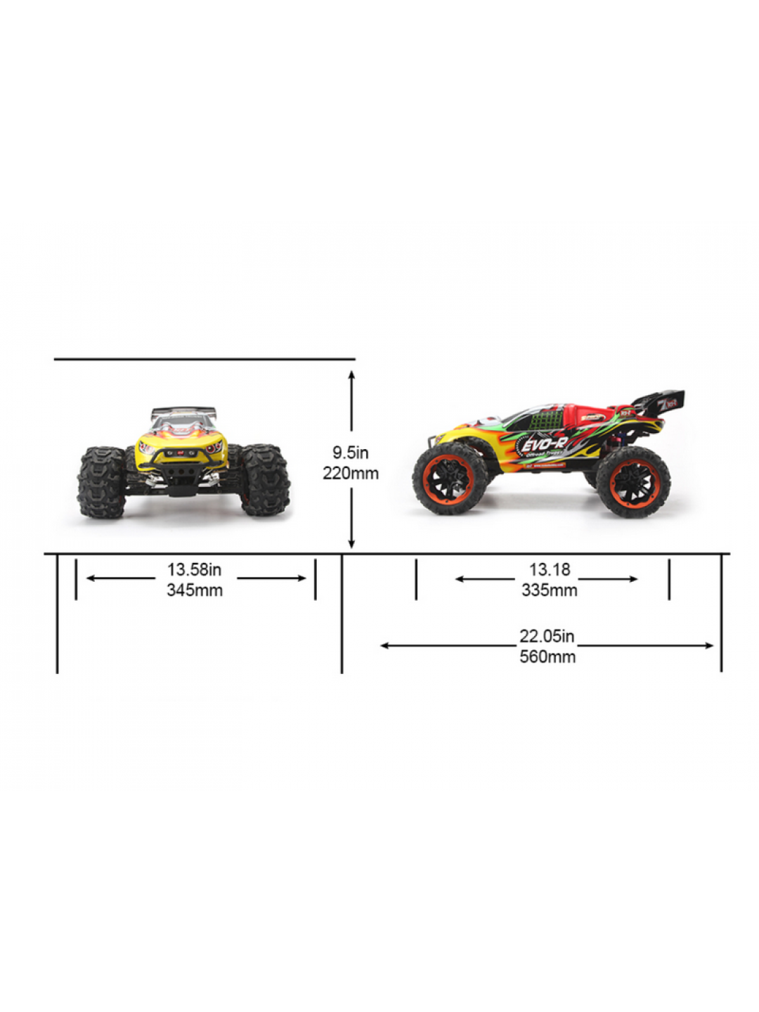 Радиоуправляемая трагги Remo Hobby EVO-R TWINS MOTOR (зеленая) 4WD 2.4G 1/8 RTR
