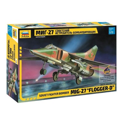 Сборная модель ZVEZDA Советский истребитель-бомбардировщик МиГ-27, 1/72