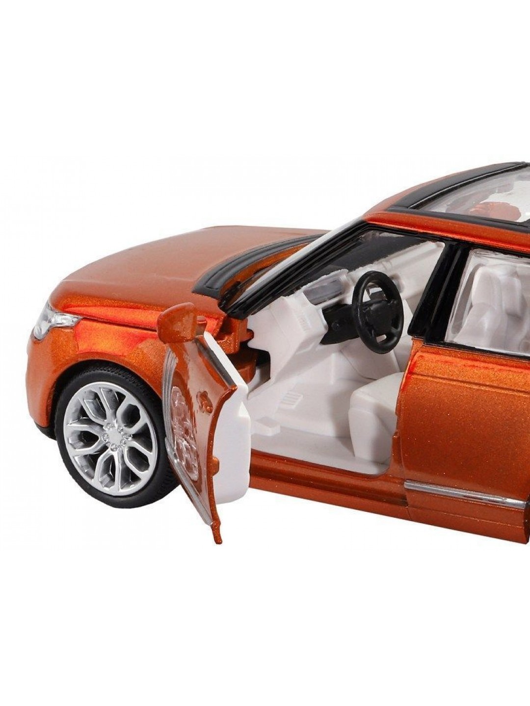 Машина "АВТОПАНОРАМА" 2013 Range Rover, оранжевый, 1/34, свет, звук, инерция, в/к 17,5*13,5*9 см